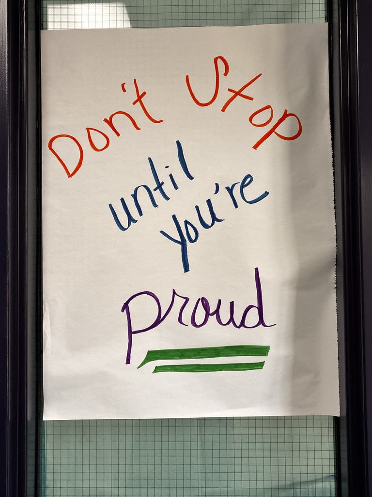 Don't stop until you're proud