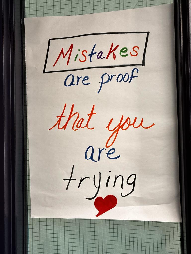 Mistakes are proof that you are trying