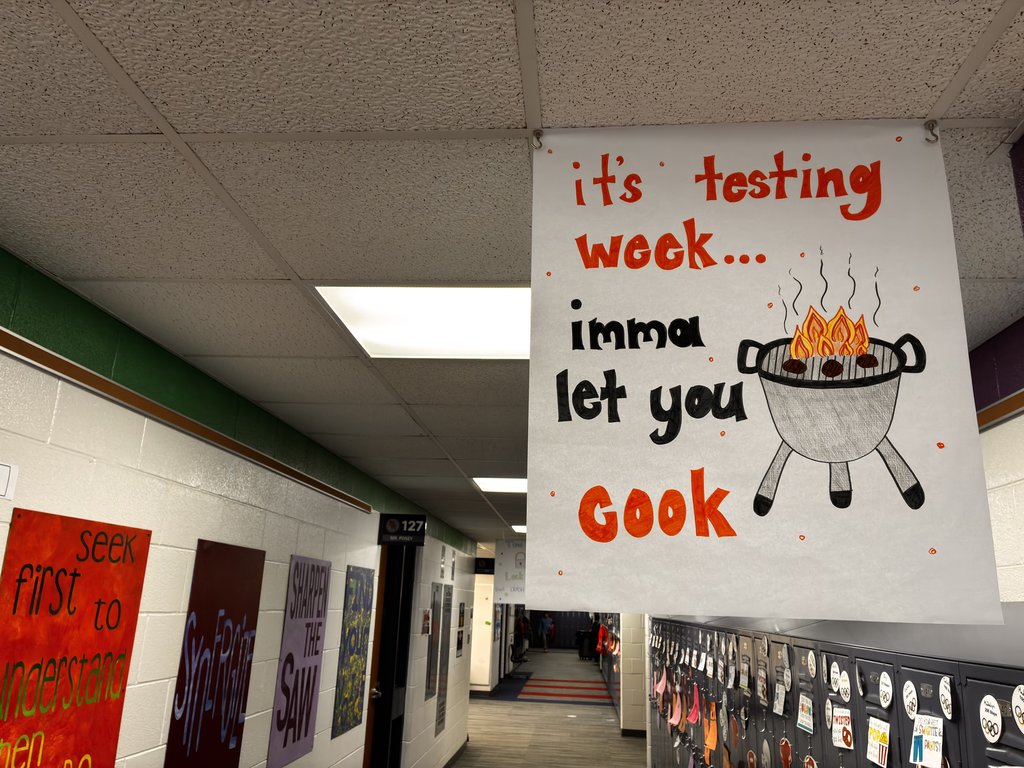 It's testing week - Imma let you cook