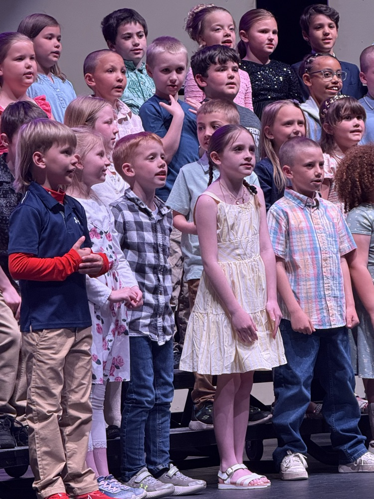 students singing