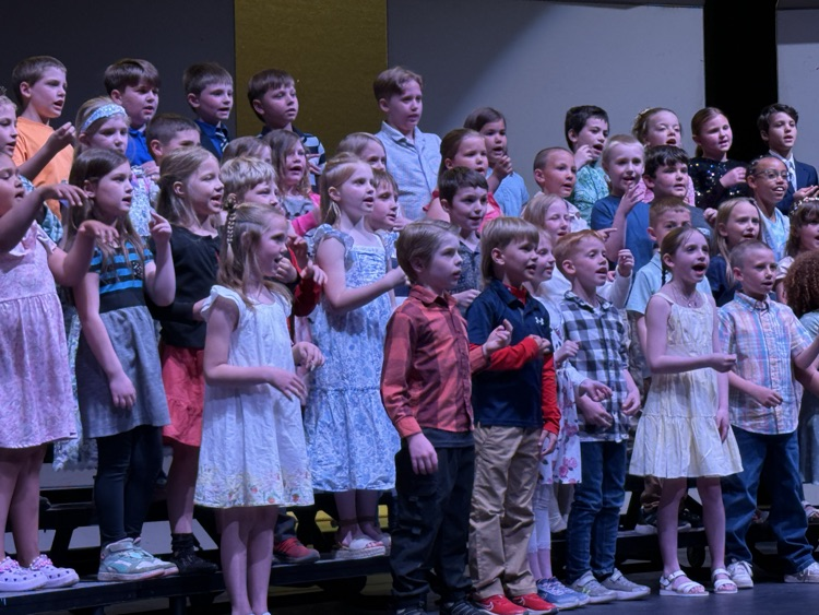 students singing