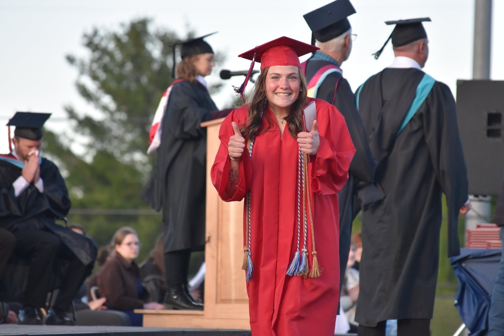Senior girl excited about walking