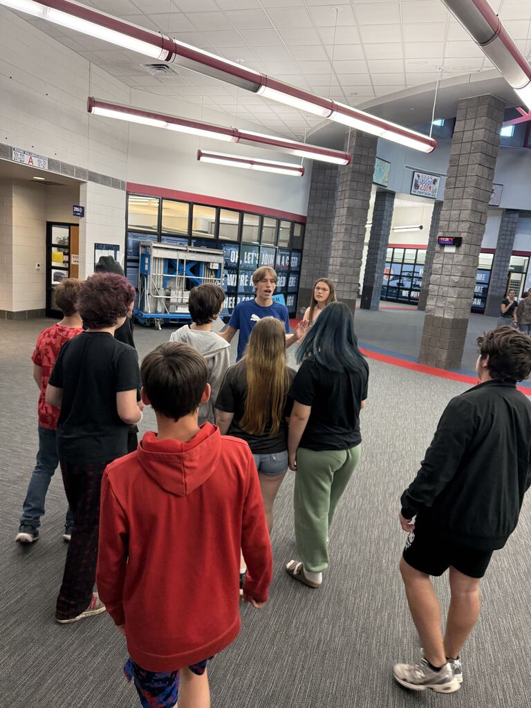 8th Graders in the Rotunda at the High School