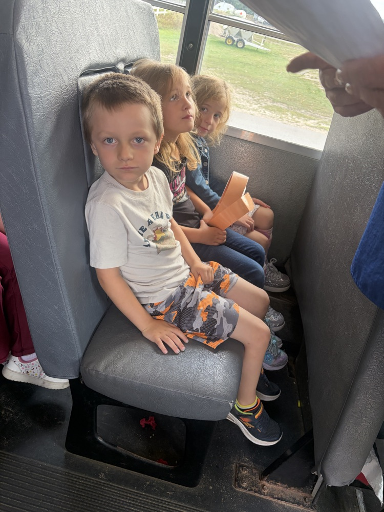 students sitting on the bus 
