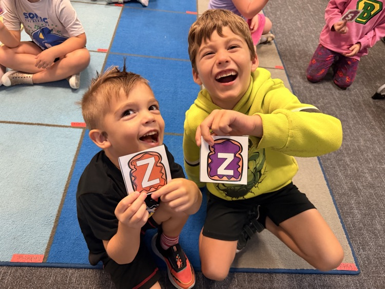 students together with letters