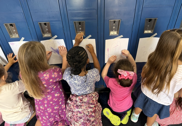 students writing