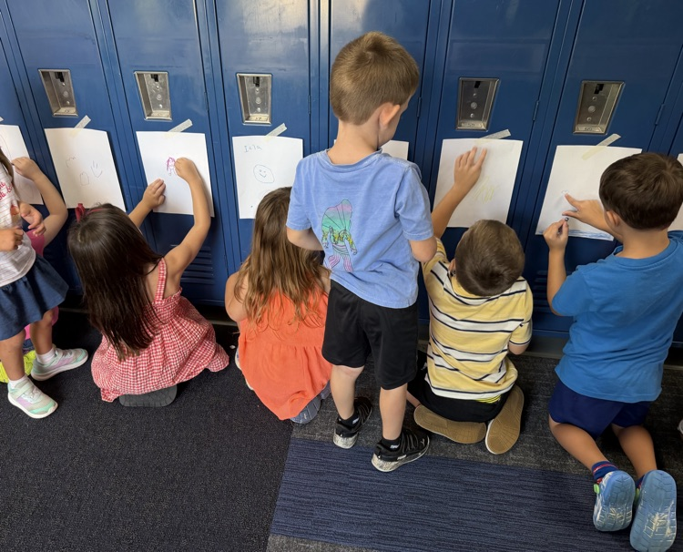 students writing