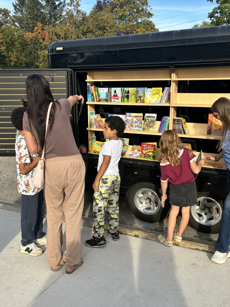 students enjoying the book trailer