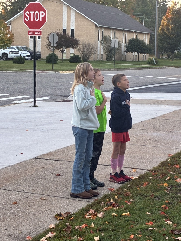 Patriot leader, saying the pledge of allegiance