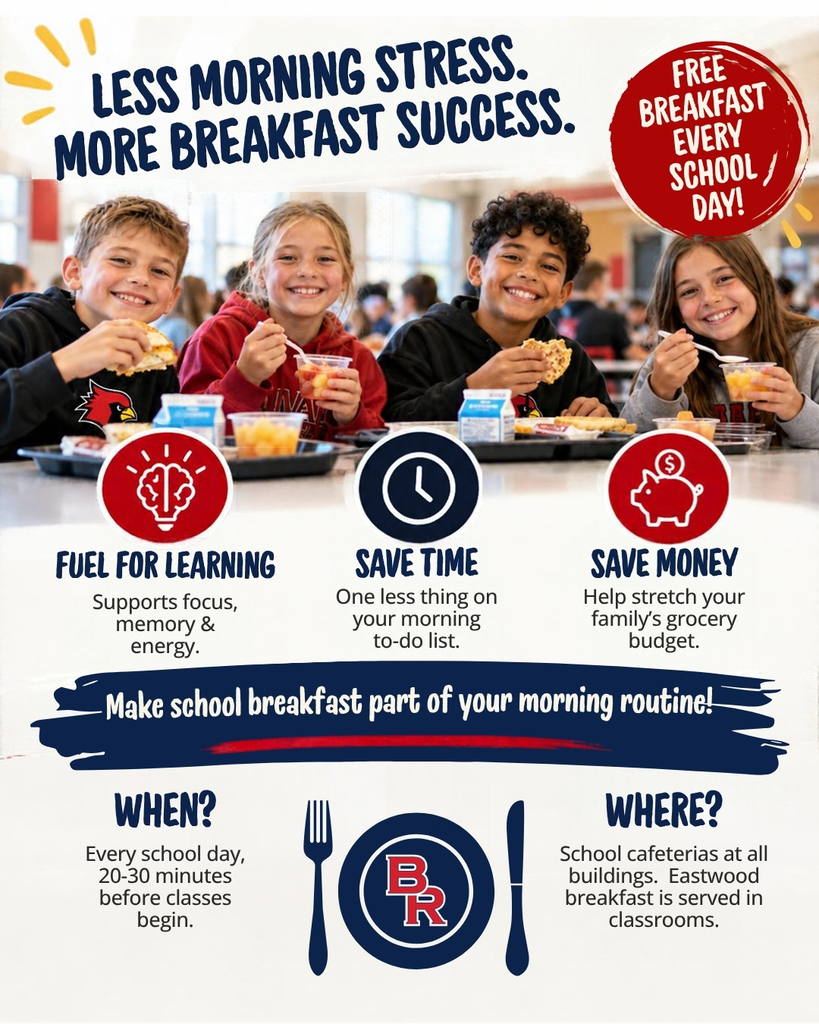 Less Morning Stress. More Breakfast Success. Free breakfast every school day.