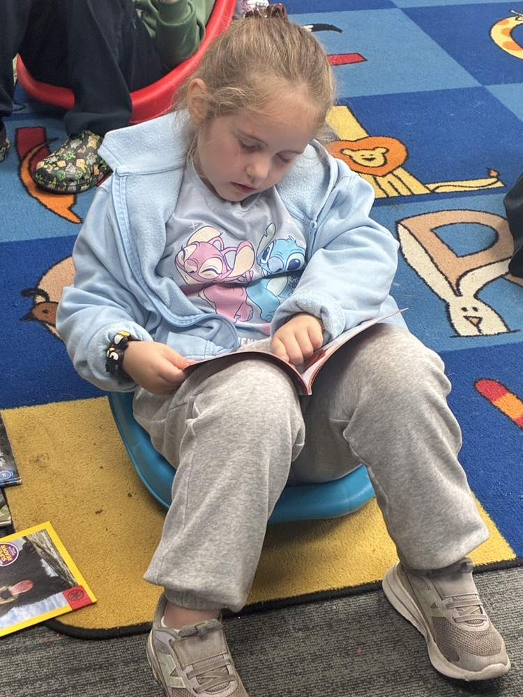a student reading