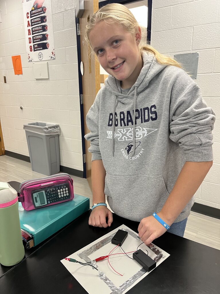 BRMS student working in STEM lab