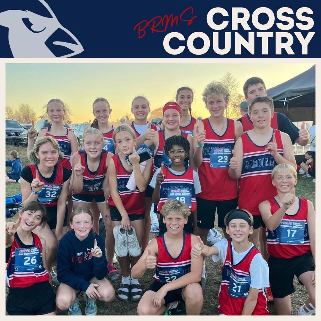 BRMS Cross Country team photo