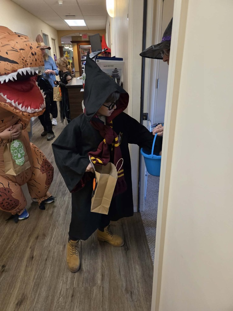 Trick or treating at Evergreen Terrace