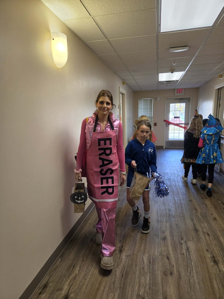 Trick or treating at Evergreen Terrace