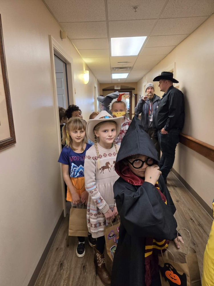 Trick or treating at Evergreen Terrace