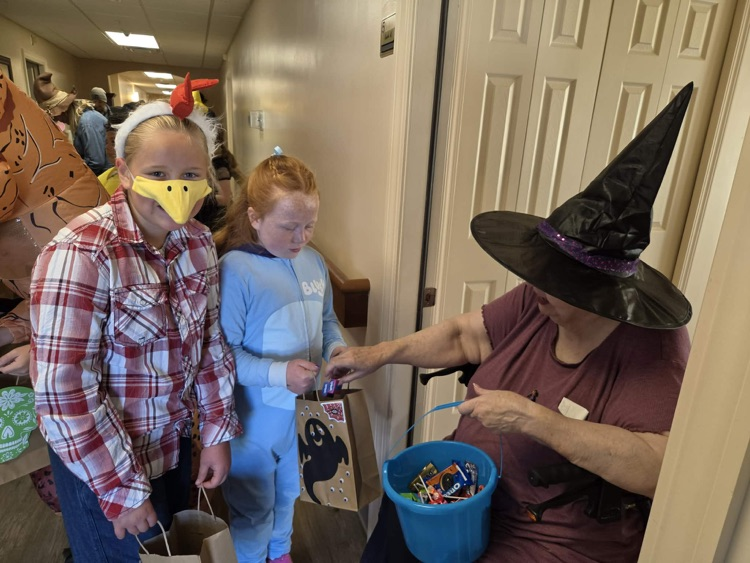 Trick or treating at Evergreen Terrace