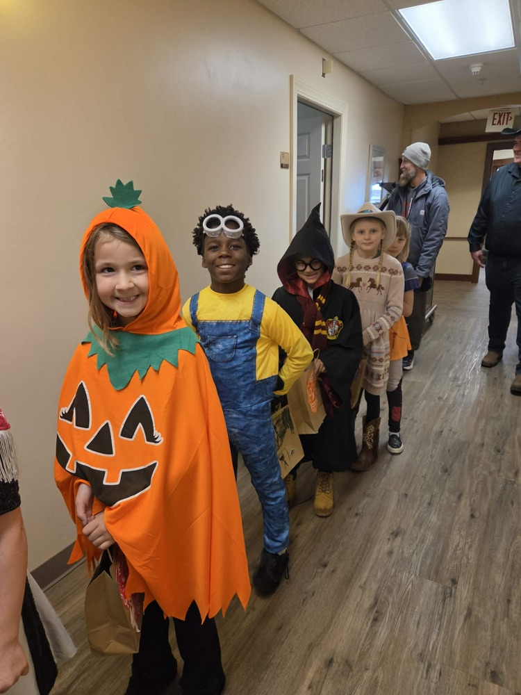 Trick or treating at Evergreen Terrace