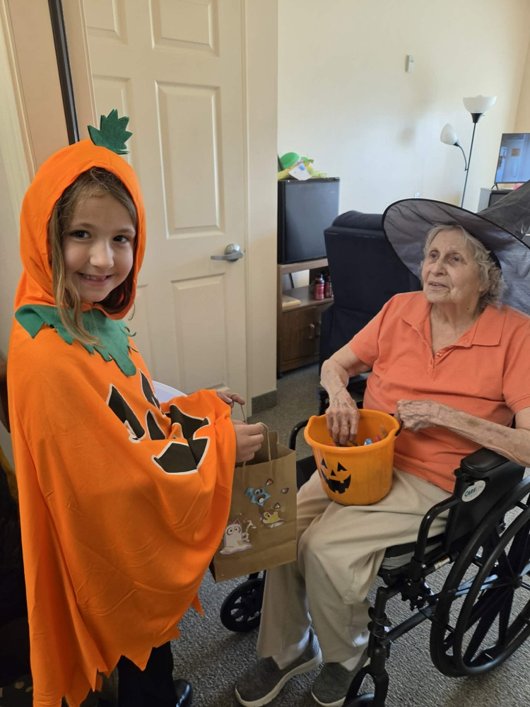 Trick or treating at Evergreen Terrace