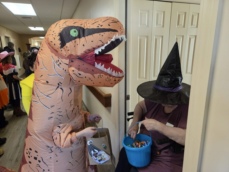 Trick or treating at Evergreen Terrace