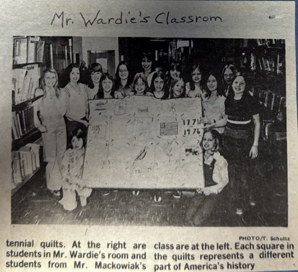 Mr. Wardies Class in paper in 1976