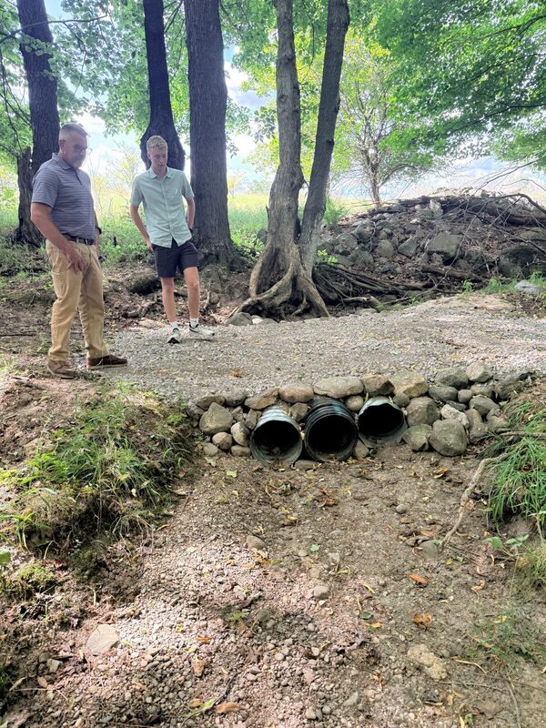 James showing a new culvert