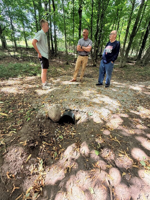 James showing new XC trail work