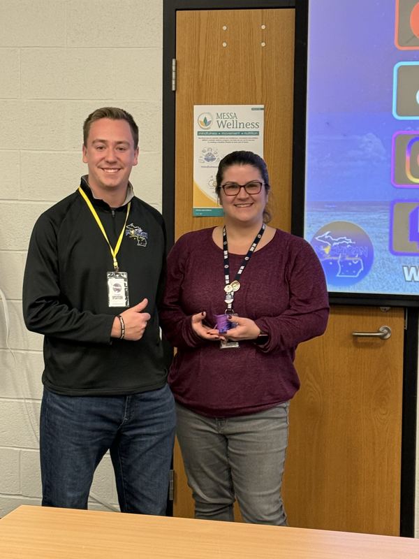 Mrs. Lipscomb and Joel Fritsma