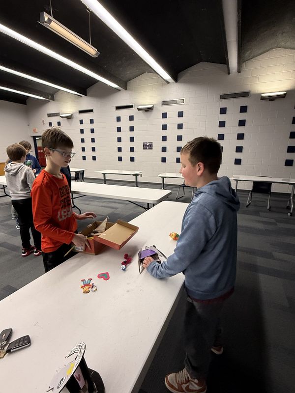 Students at the trade fair