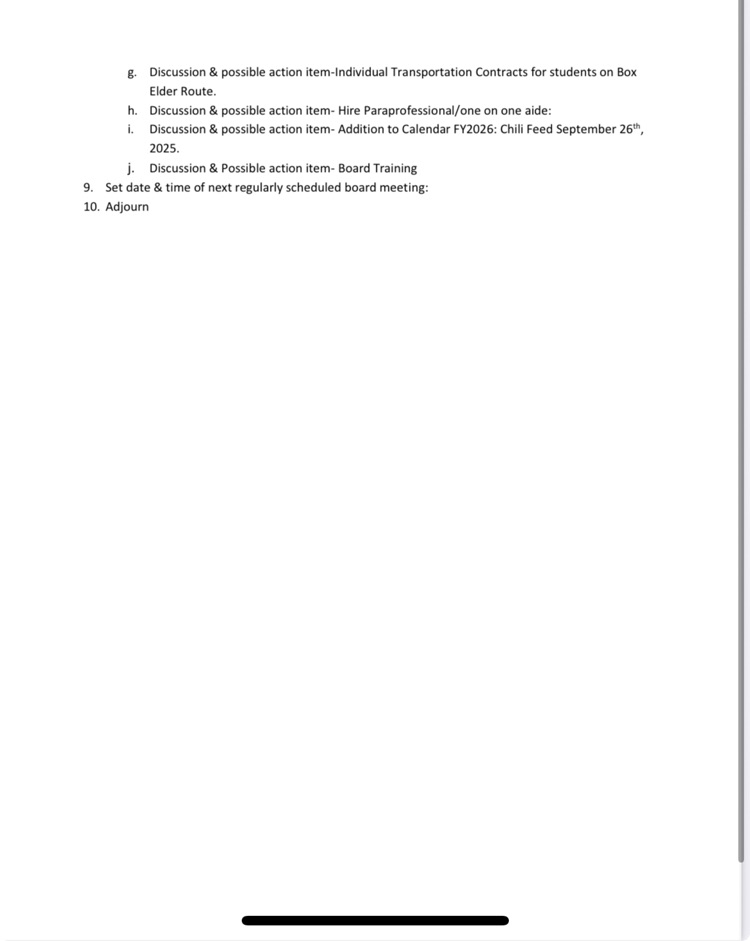 agenda