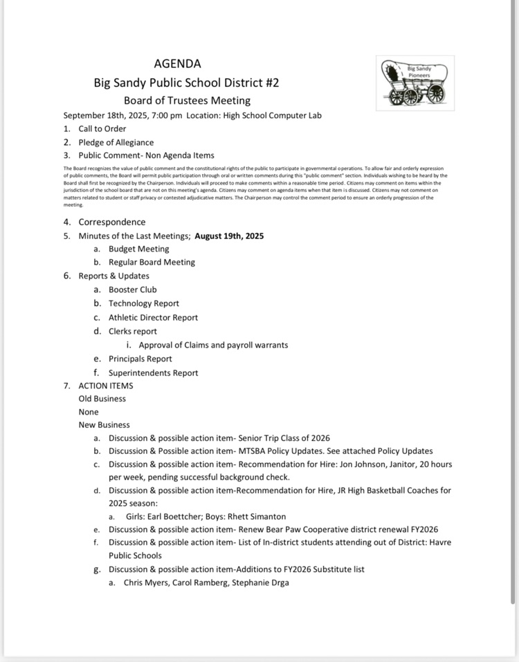 agenda