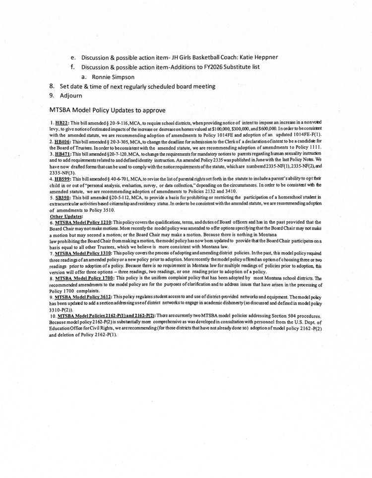 agenda