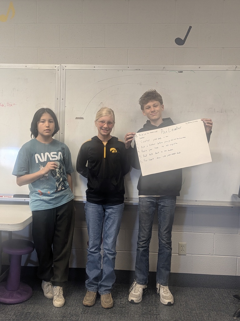 Adonia, Emma and Eli, 6th grade presentation of PAX