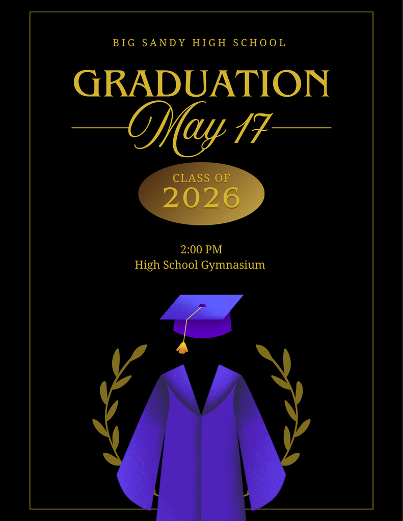 Graduation, May 17th 2 pm High School Gymnasium