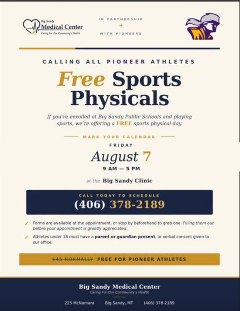 free sports physicals 