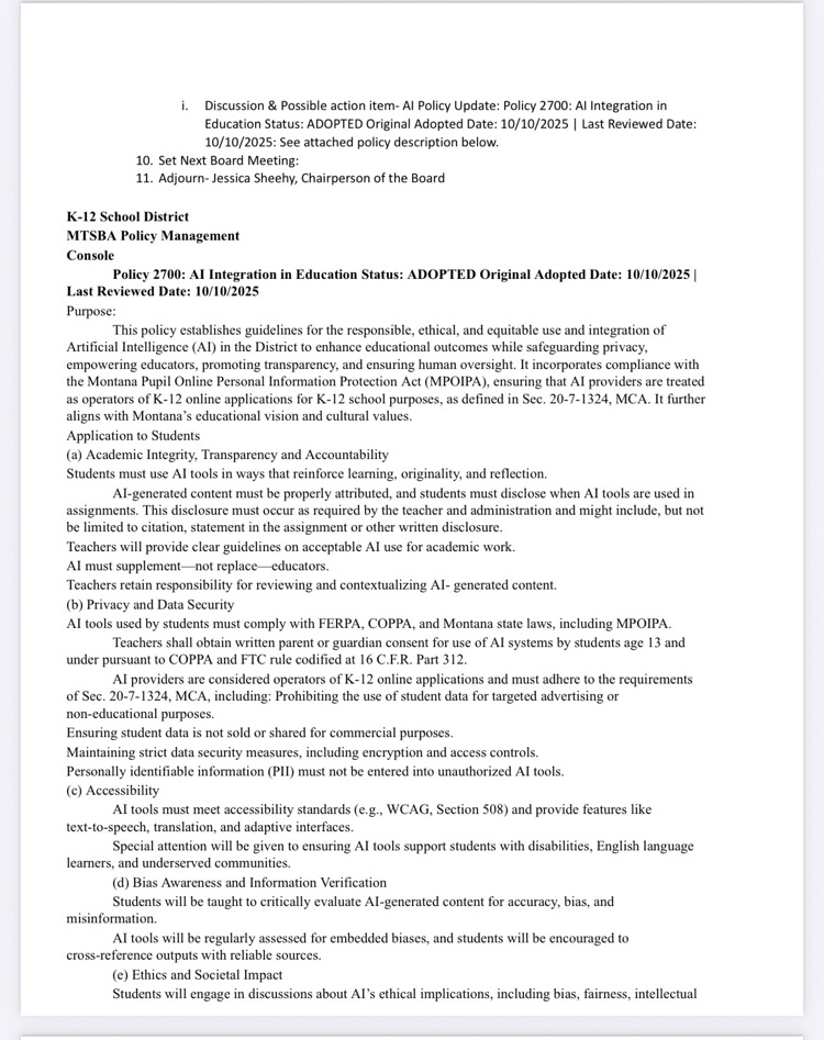 August agenda