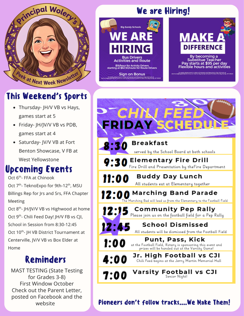 Peek at Next Week for Oct 5-10