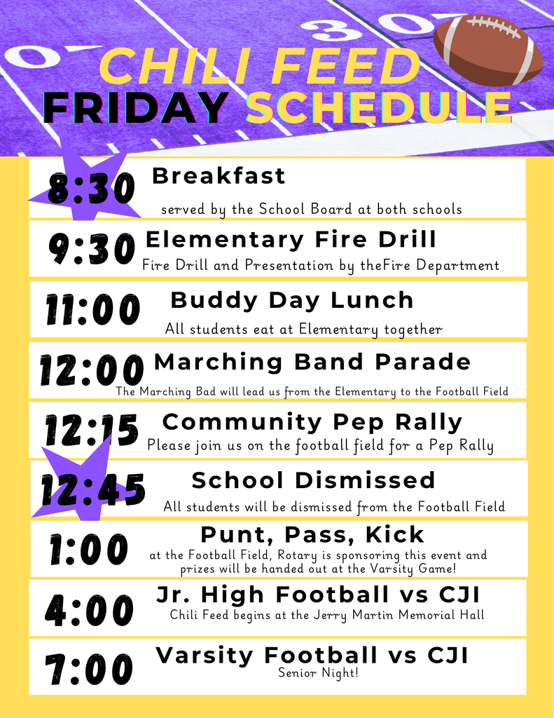Chili Feed Schedule