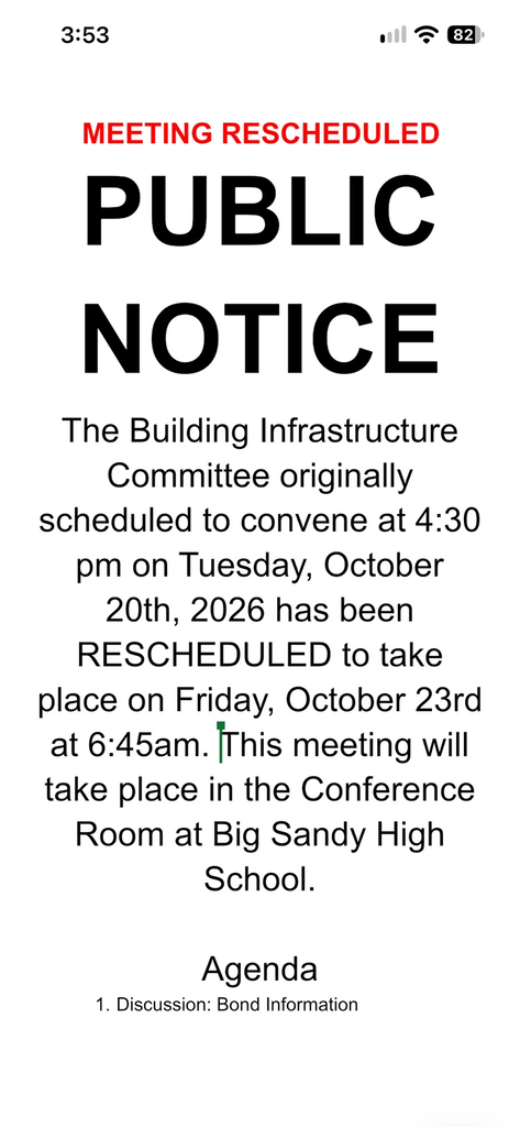 meeting rescheduled 
