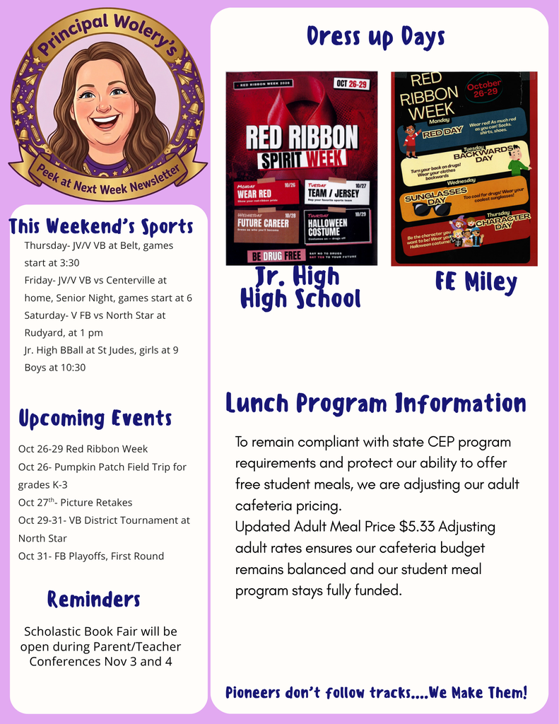 Peek at Next Week for Oct 26-31