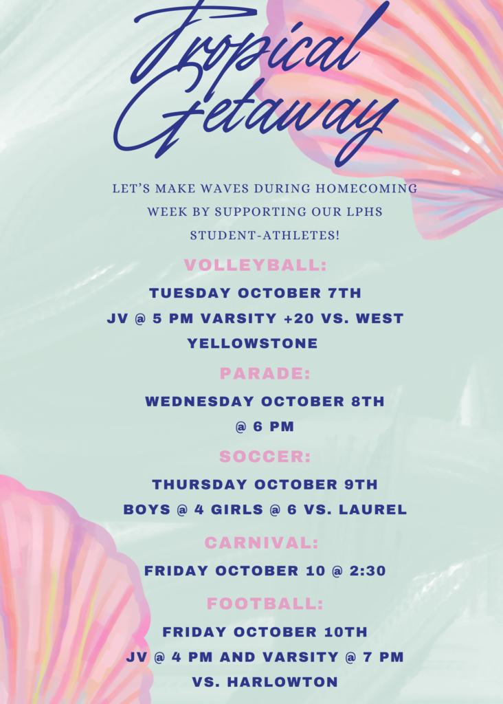 Events of HOCO Week Oct. 7-10