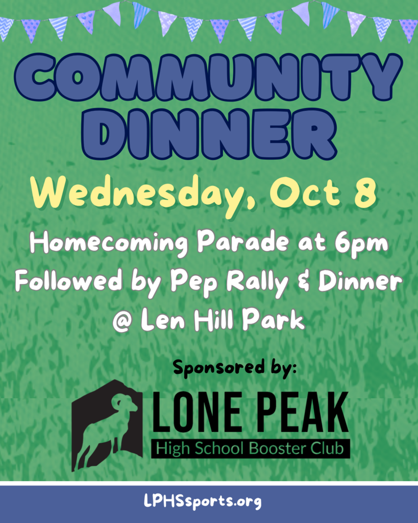 Community Dinner- Len Hill Park - Oct. 8 after HOCO Parade at 6 p.m.