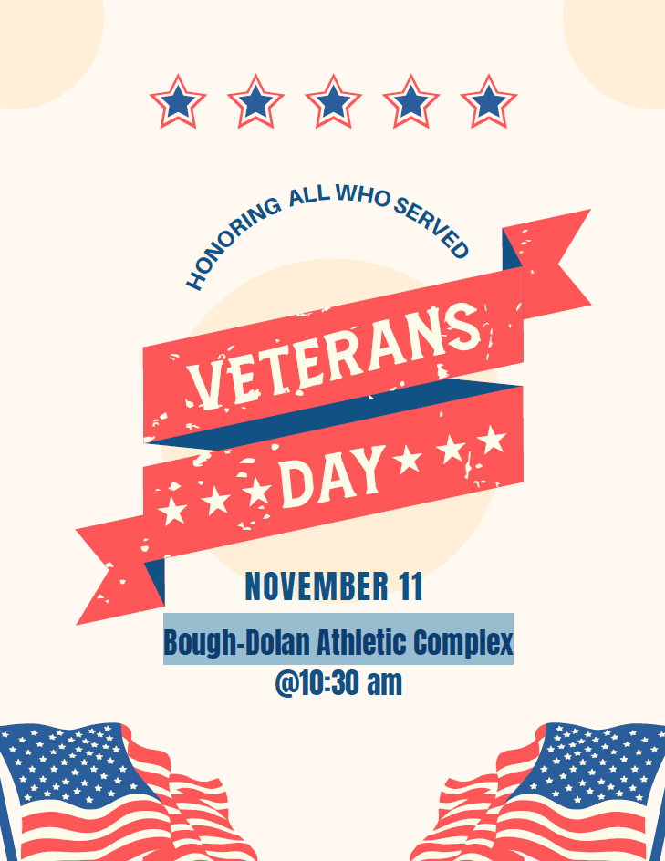 LPHS Veteran's Day Assembly - Nov. 11th at 10:30a - Bough-Dolan Athletic Complex (LPHS Gym)