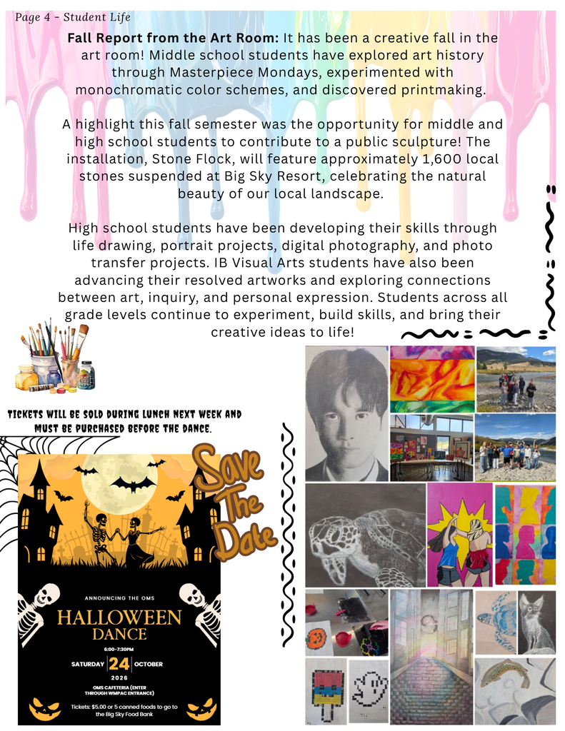 Page 4 - Student Life - art room update, OMS Halloween Dance 10.24