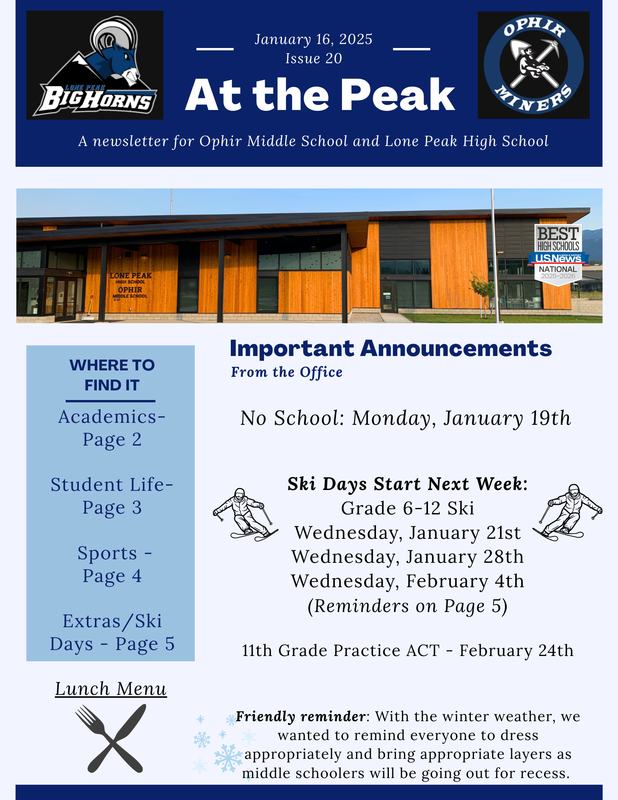 OMS & LPHS At the Peak - Issue 20