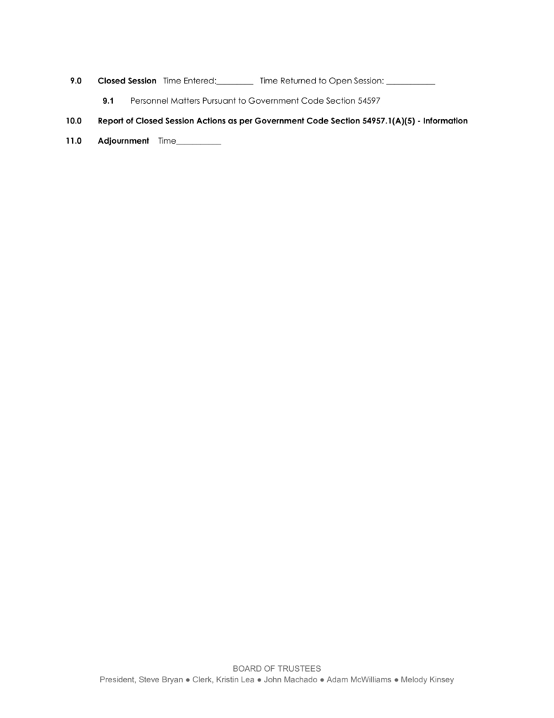 November 20, 2025 Regular Board Meeting Agenda