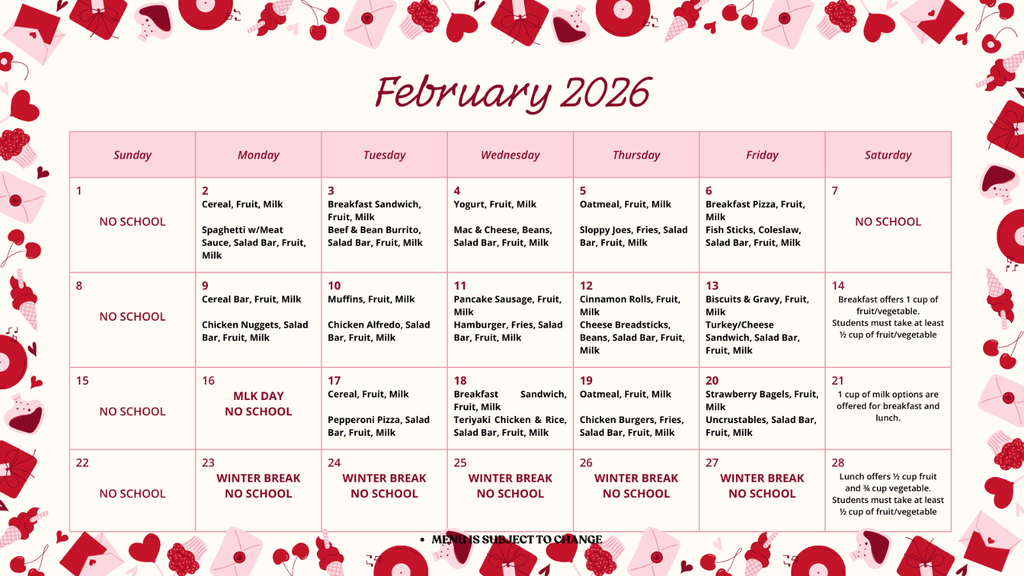 February Menu
