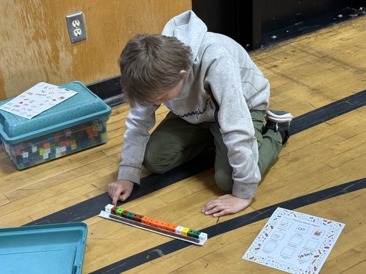 Measuring with unifix cubes.