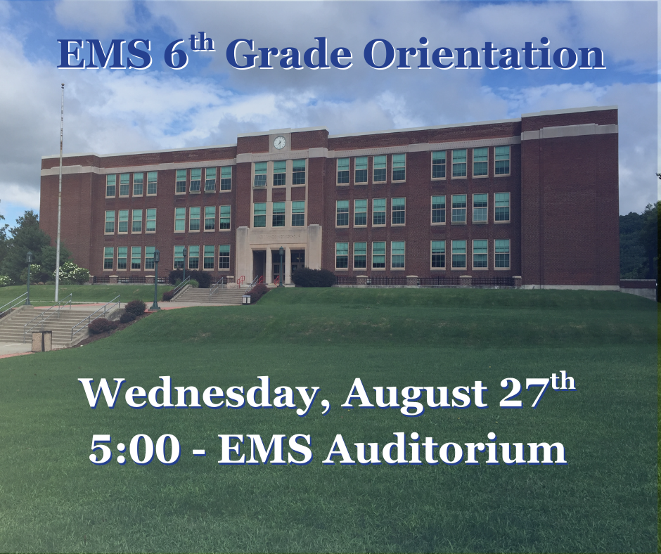 EMS 6th grade orientation graphic