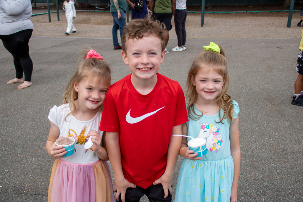 three jefferson students pose for photo